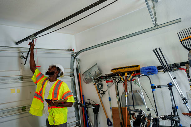 Professional Garage Door Roller Replacement technician working in Akron, PA